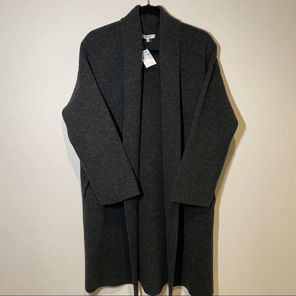 Madewell Rivington Sweater Coat Heather Grey Med